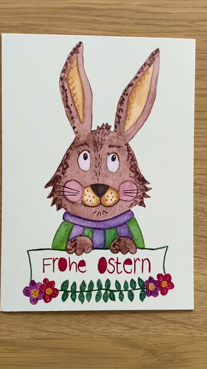 Postkarte "Osterhase - Frohe Ostern"