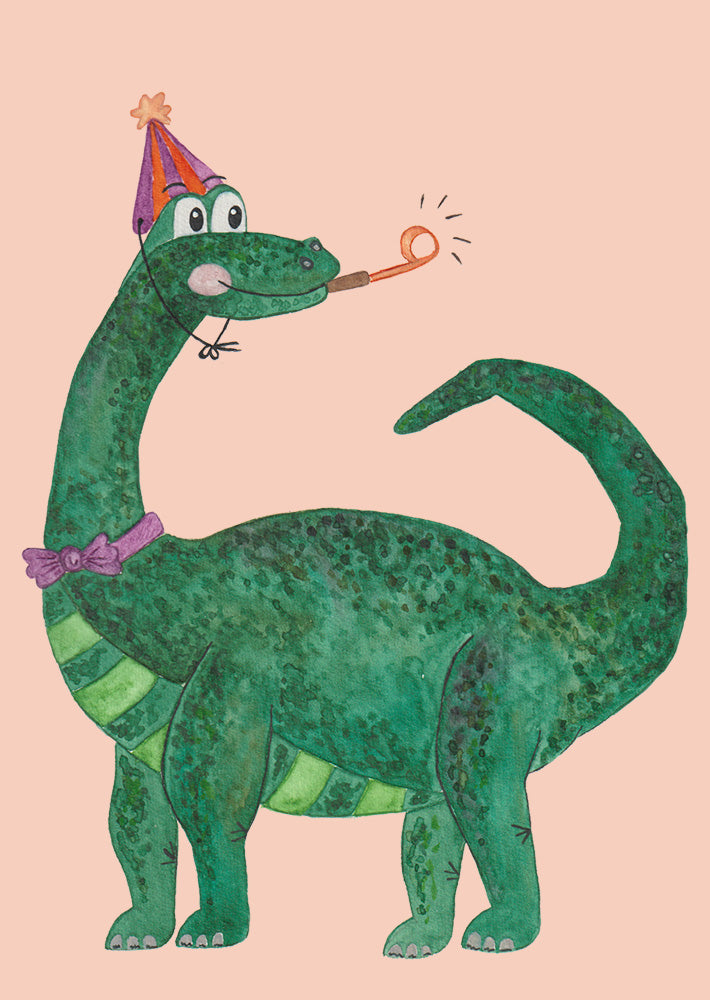 Poster "Dinosaurier - Party Geburtstag" DIN A5