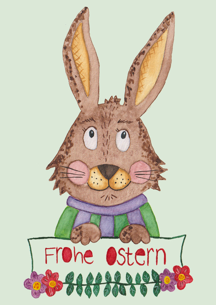 Postkarte "Osterhase - Frohe Ostern"