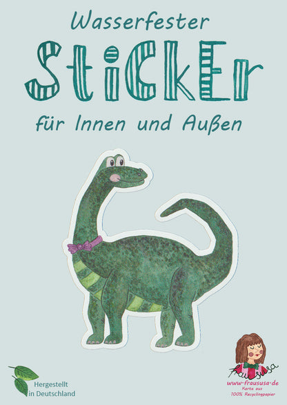 Wasserfester Sticker "Dinosaurier" matt