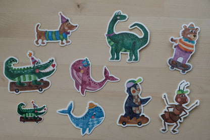 Wasserfester Sticker "Dinosaurier" matt