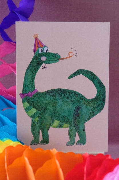 Postkarte "Dinosaurier - Party Geburtstag"